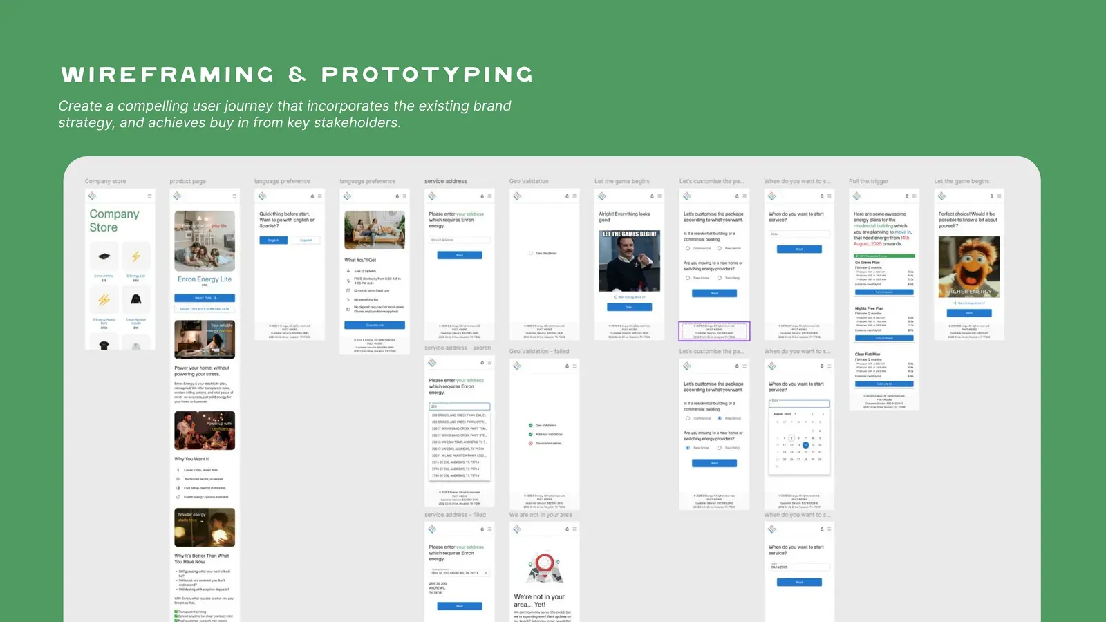 Wireframing and prototyping the onboarding user journey