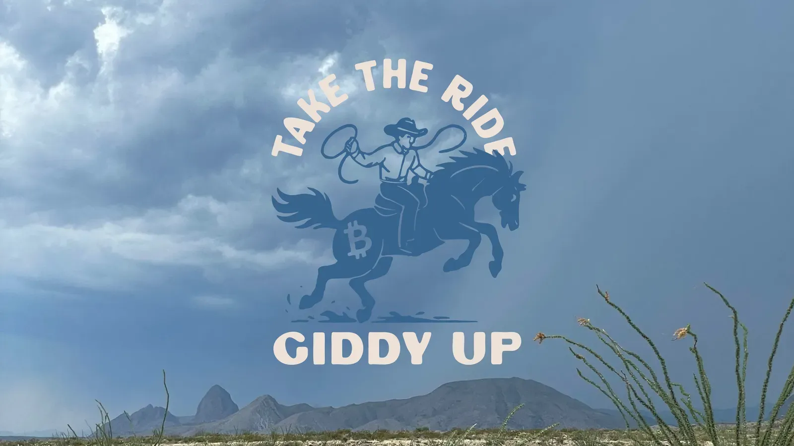 Take the ride — Giddy Up brand graphic