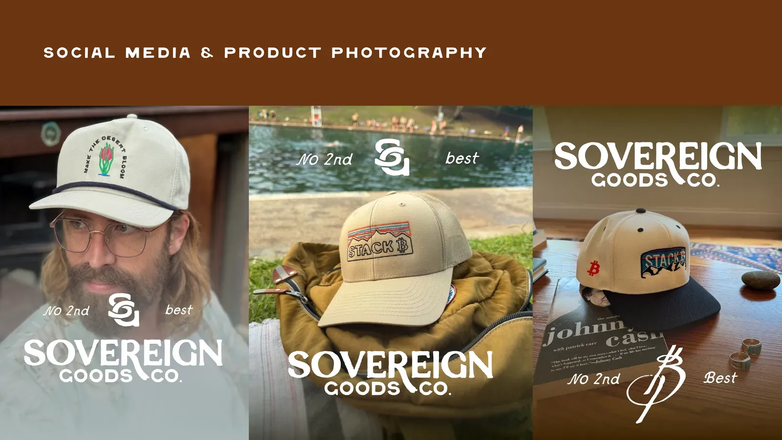 Sovereign Goods hats — product photography