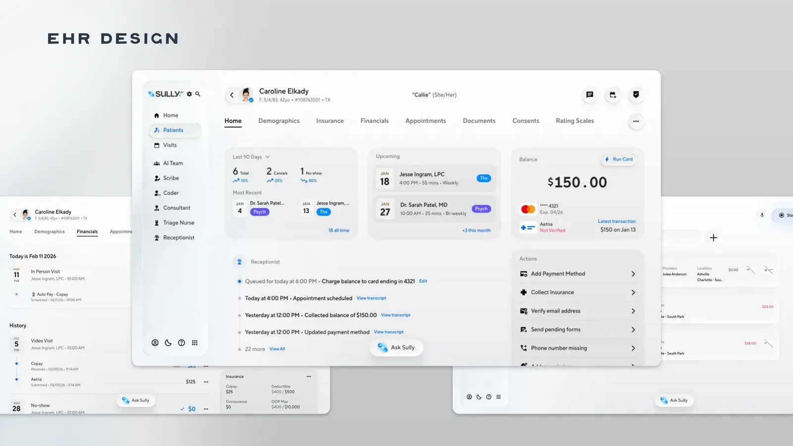Sully.ai electronic health record interface